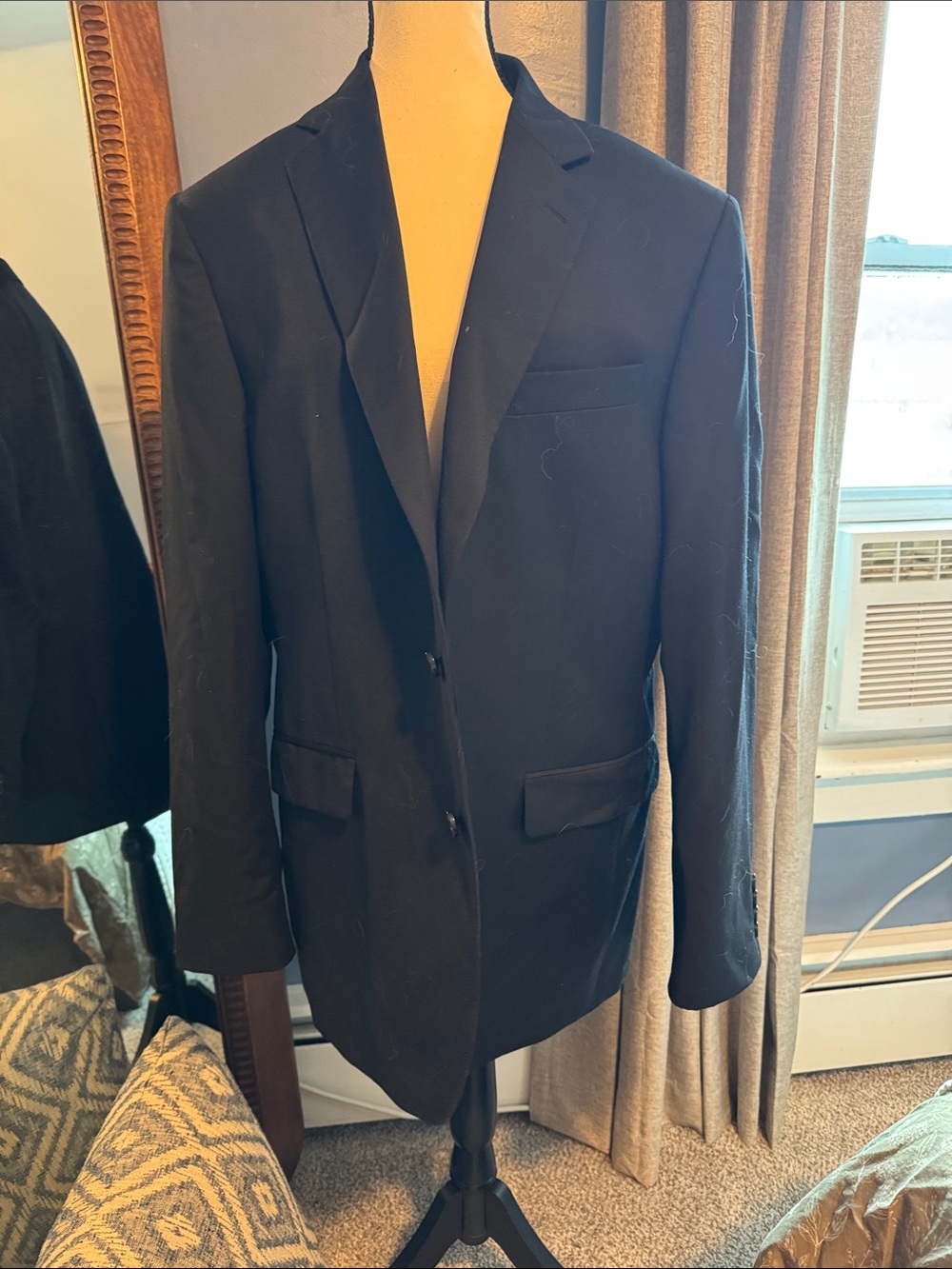 Men's Classic Black Blazer 44LG